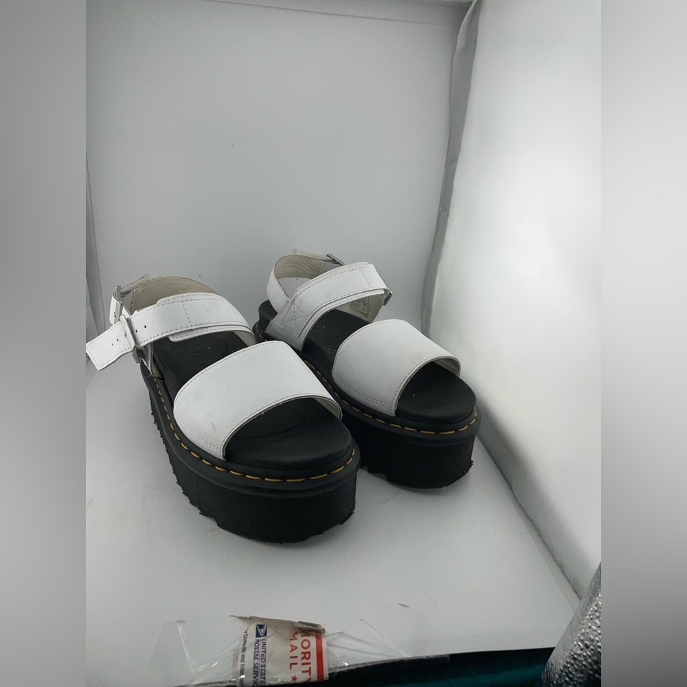 Dr.Martens Womens Sandal Platform White Leather Size Eu-39 Uk-6 Usa-8 - Picture 5 of 12